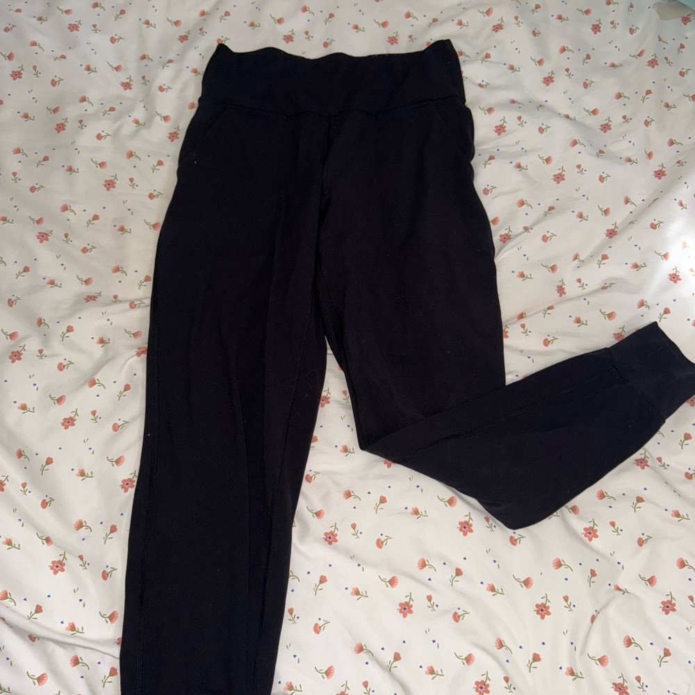 Lululemon Athletica Black Joggers with Relaxed Tapered Fit